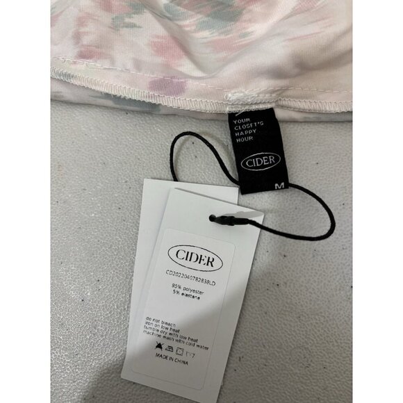 Cider Fliral Ruched Midi Dress Hi Low Size Medium - Picture 9 of 12